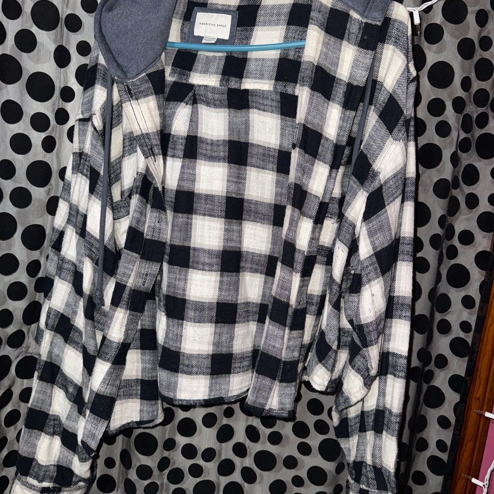 American Eagle Outfitters Monochrome Checkered Shirt